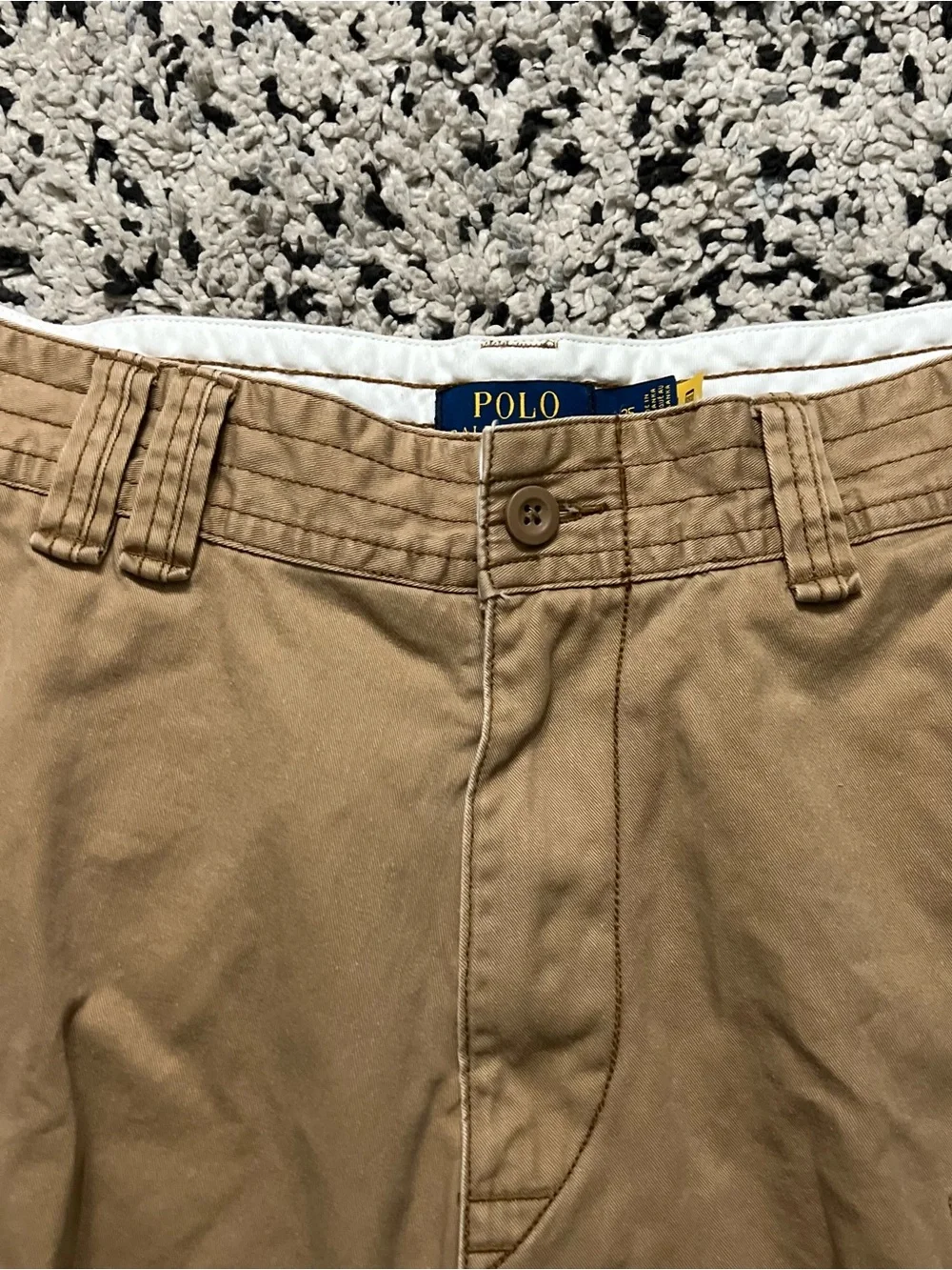 Polo Ralph Lauren Khaki Cargo Shorts 10” Inseam Men’s Size 35